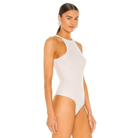 AGOLDE X REVOLVE Rianne Bodysuit Soda Neutral Grey Sleeveless Basic XS NWT $68 - Picture 4 of 6